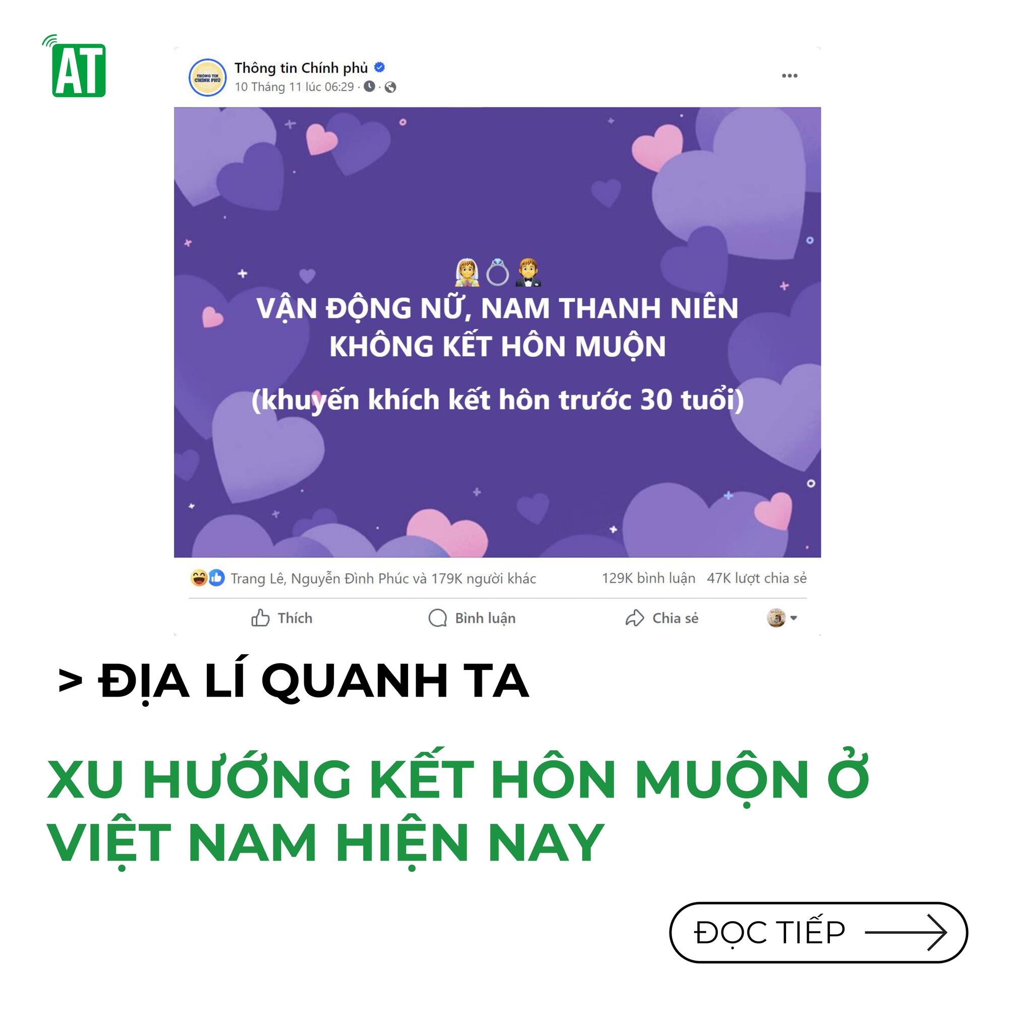 Xu hướng kết hôn muộn ở Việt Nam hiện nay