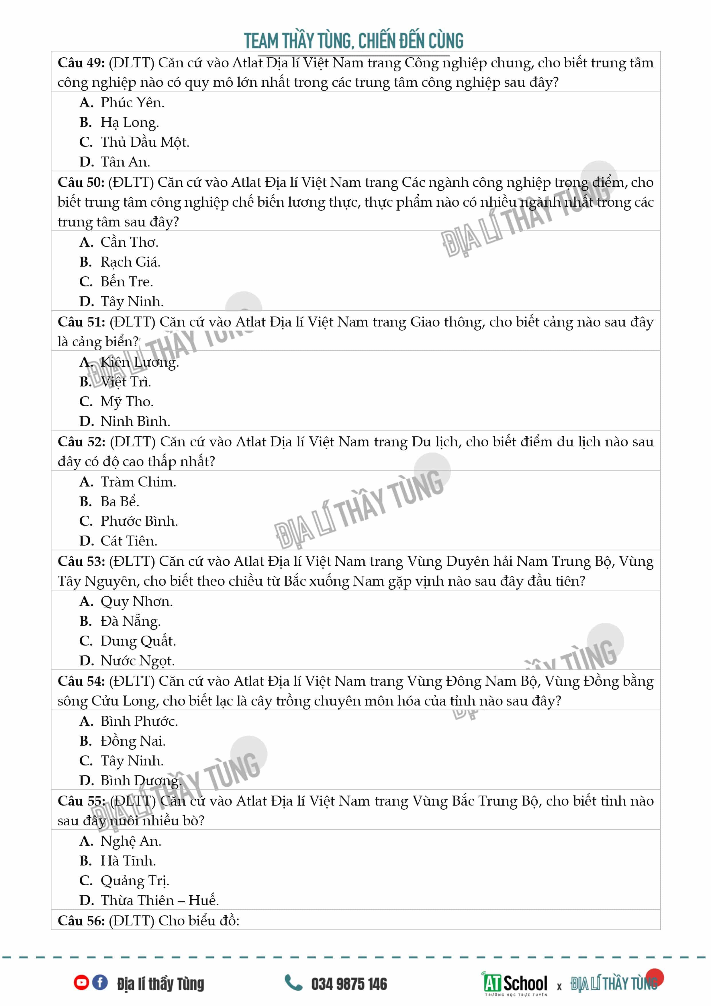 [ĐỀ 05] ĐỀ THI THỬ TN THPT NĂM 2023 MÔN ĐỊA LÍ