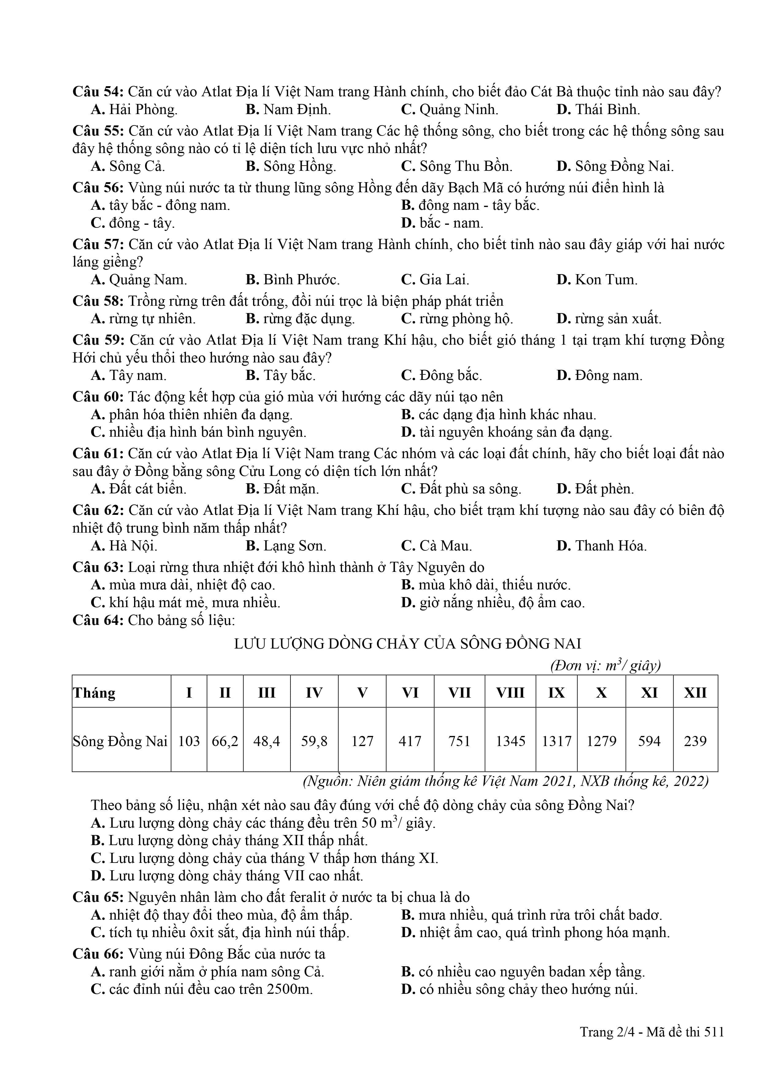 ĐỀ KHẢO SÁT CHẤT LƯỢNG HỌC KÌ I TỈNH NAM ĐỊNH