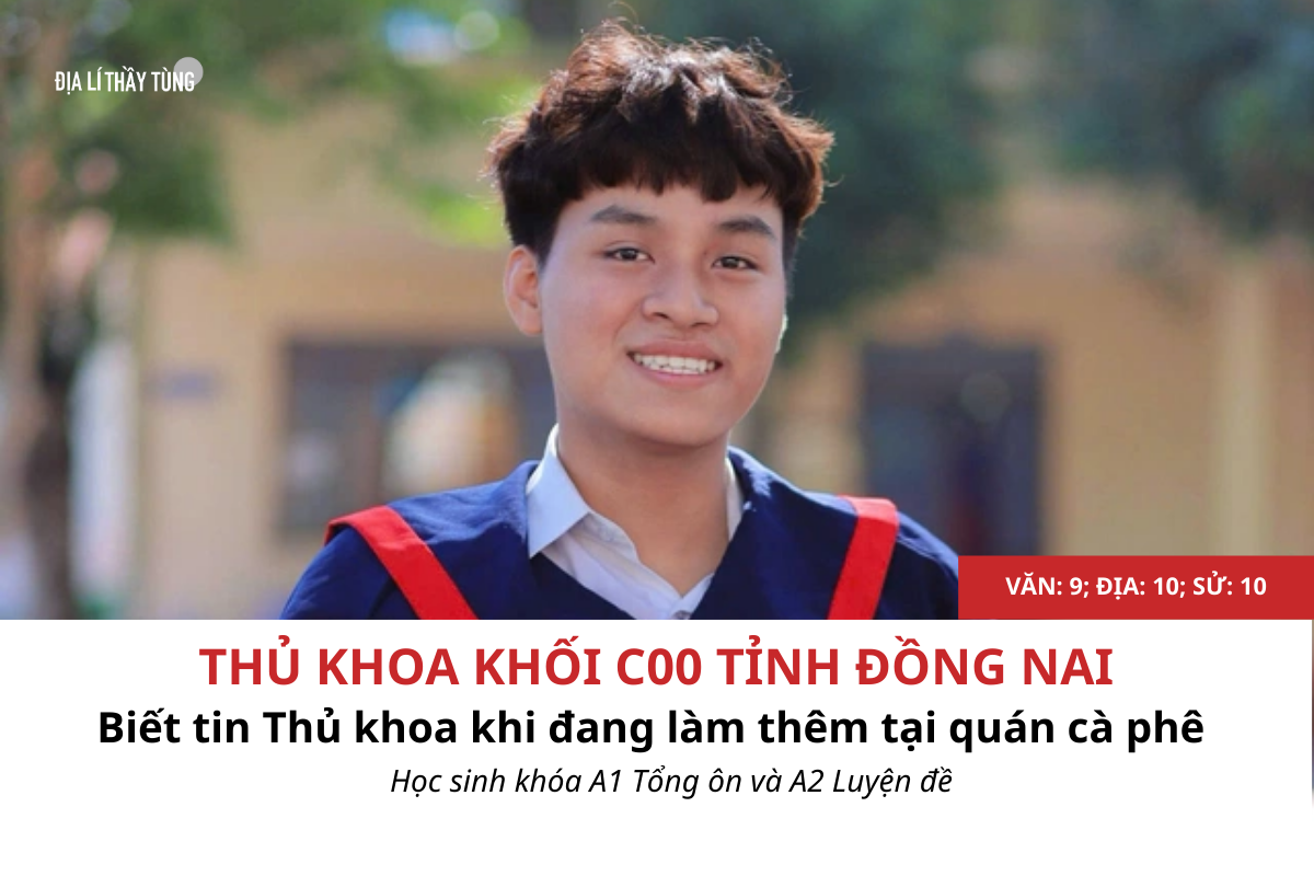 Thủ khoa khối C00 tỉnh Đồng Nai 2025