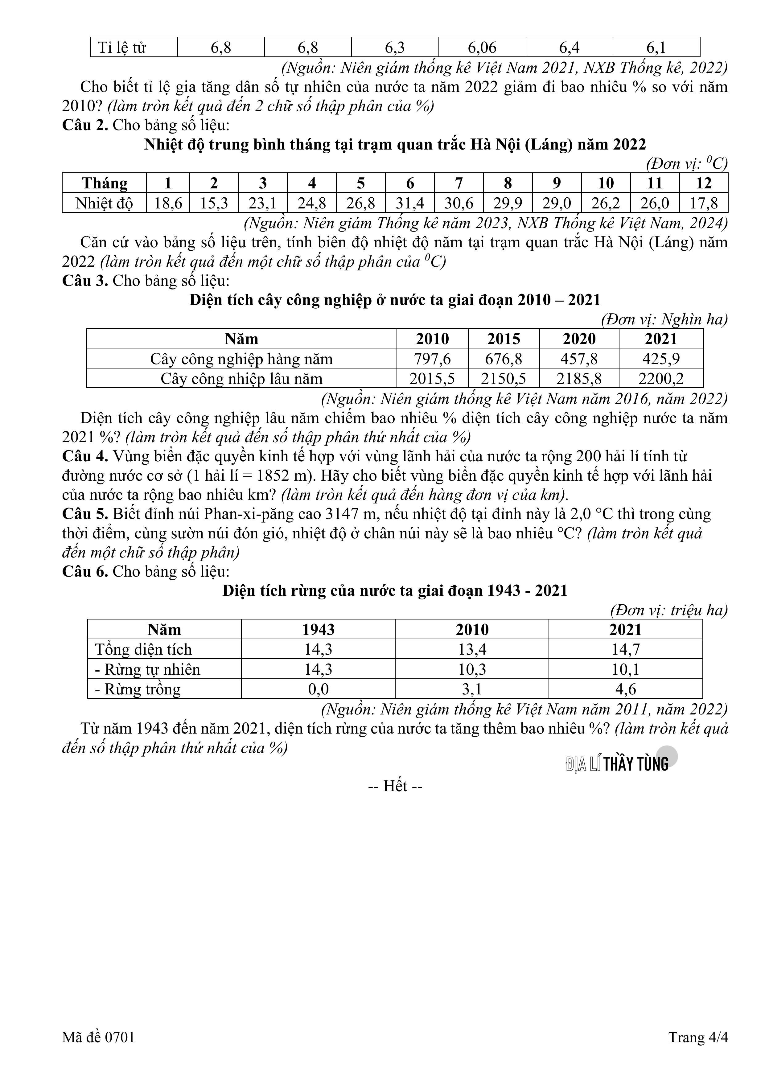 Đề thi thử tốt nghiệp THPT môn Địa lí lần 1 năm học 2025 - 2026 của Sở GD&ĐT Nghệ An