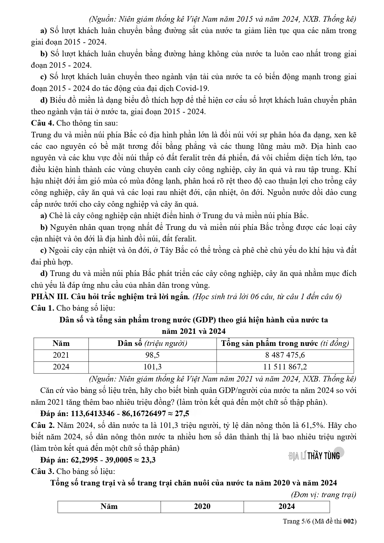 Đề thi thử tốt nghiệp THPT môn Địa lí năm 2025 – 2026 SỞ GD&DT Đồng Tháp
