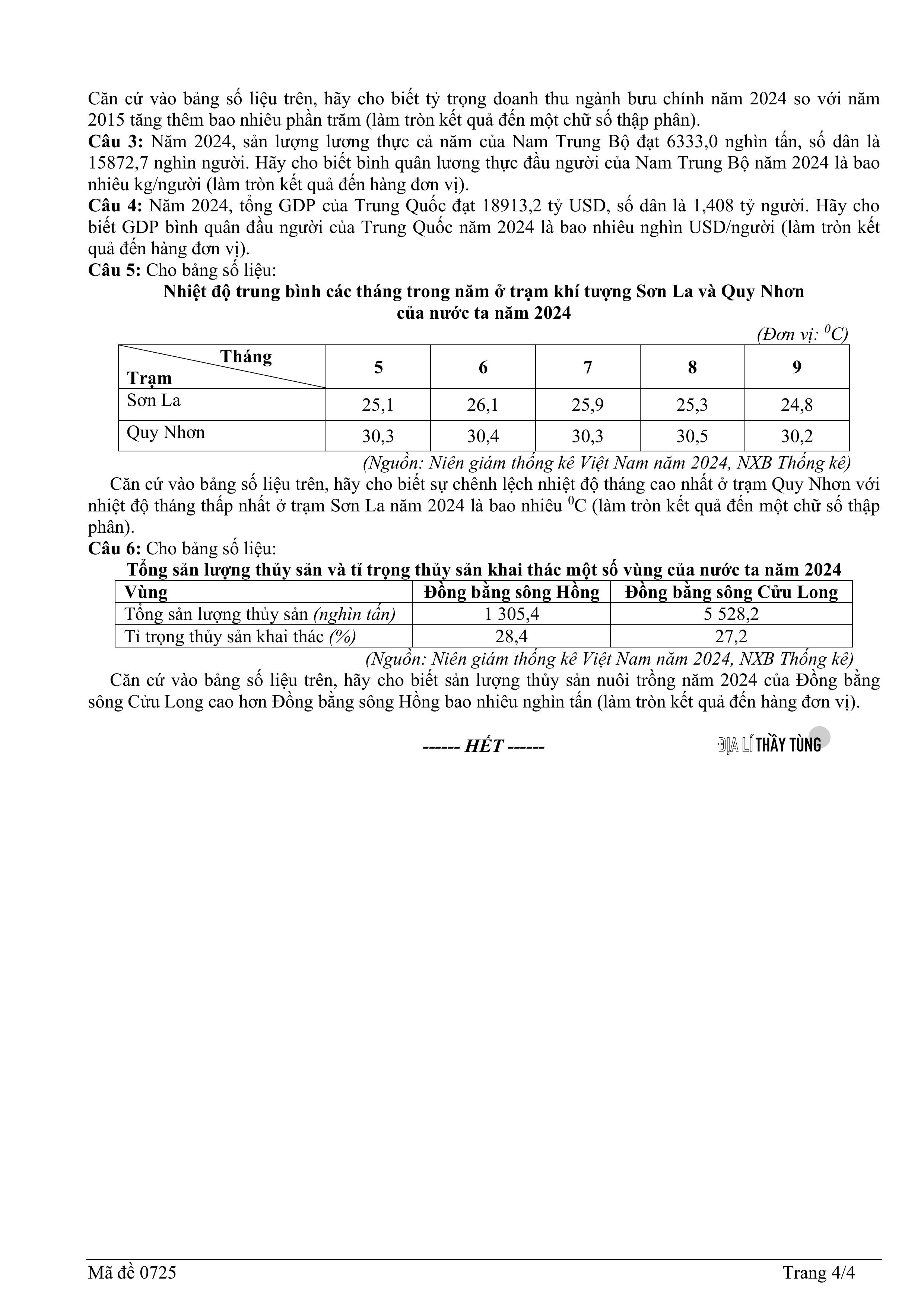 Đề thi thử tốt nghiệp THPT môn Địa lí năm 2025 – 2026 SỞ GD&DT Nghệ An đợt 2
