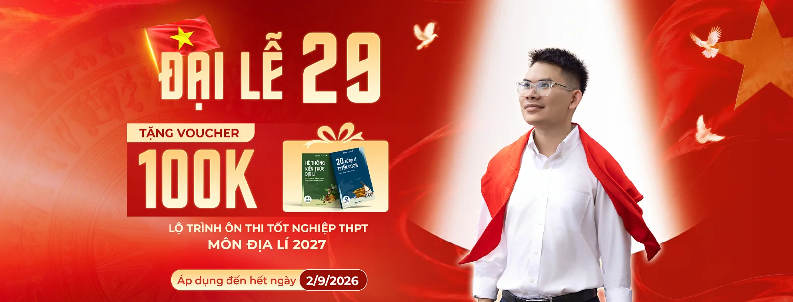 Sale khóa học 2/9 ôn thi tốt nghiệp THPT môn Địa lí